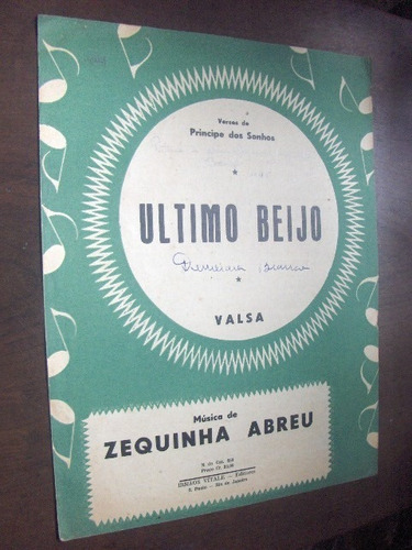 Partitura Ultimo Beijo Zequinha Abreu