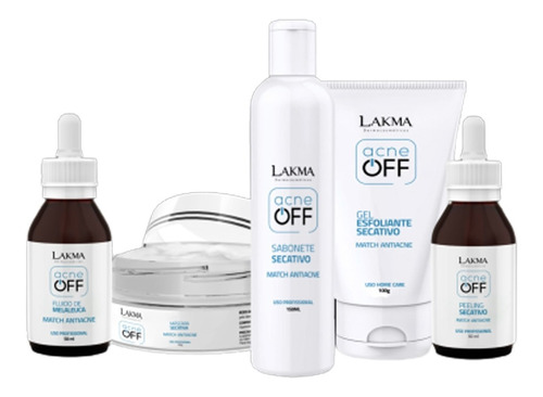 Lakma Kit Acne Off Peeling Químico Secativo 5 Itens Original