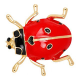 4 Broche Esmaltado Joaninha Bug Inseto, 2 A 6 3,3 X 3 Cm