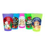 Vasos Decorados De Navidad De Plastico 50 Pz