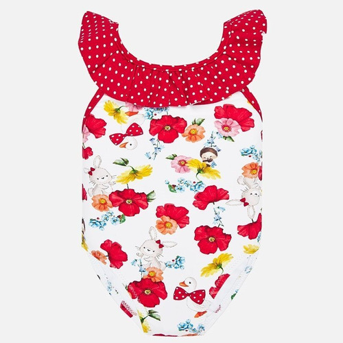 Bañador Volante Estampado Bebé Niña 1717 Rojo