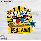 Kit Imprimible Cumpleaños Cuphead Personalizado