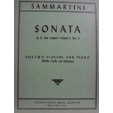 Partitura 2 Violinos E Piano  Sonata Op 1 Nº 3 Sanmartini