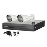 Kit Dvr Y 2 Camara2 Bullet Con Audio 1080p Lite Dahua Cctv 