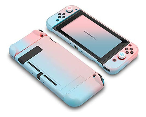 Estuche Protector Rígido Para Nintendo Switch, Rosa Y Azul
