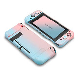 Estuche Protector Rígido Para Nintendo Switch, Rosa Y Azul