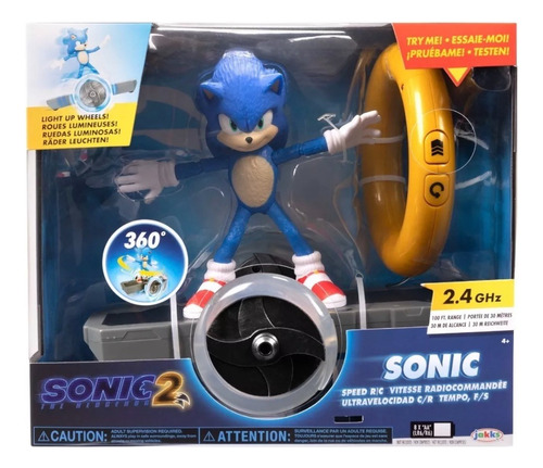 Sonic 2 The Hedgehog Sonic Con Patineta Rc Control Remoto