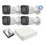 Kit 4 Camaras Ip 2 Mpx Nvr 8 Ch Poe Hikvision Bala 1080p