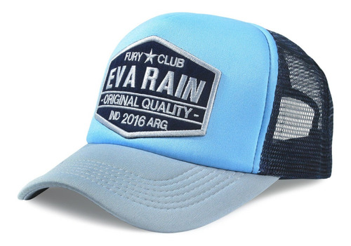 Gorra Bordado Trucker Celeste Vintage Fury Club Eva Rain®