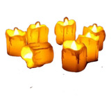 15 Velas Velitas Led 6 X 3,5 Cm Plástico Con Pilas Incluidas