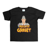 Remera Negra Adultos Inspector Gadget R131