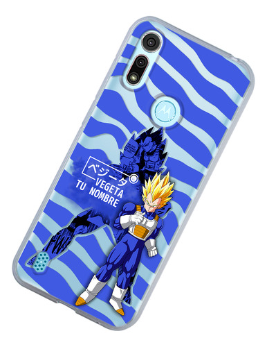 Funda Para Motorola Dragon Ball Z Vegeta Ssj Con Tu Nombre