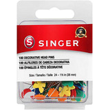 Alfileres Rectos Decorativos Con Cabeza Recta Singer 00359,