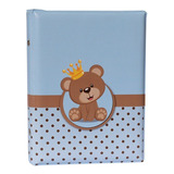 Álbum 60 Fotos 15x21 Ursinho Príncipe Azul Bebê Urso Coroa