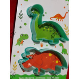 Set De 2 Cortadores Galletas Plástico Dinosaurios