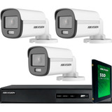 Kit Seguridad Hikvision 3 Camaras Vision Nocturna A Color !!