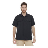 Camisa Hombre Montagne Raven Manga Corta Secado Rapido Uv50