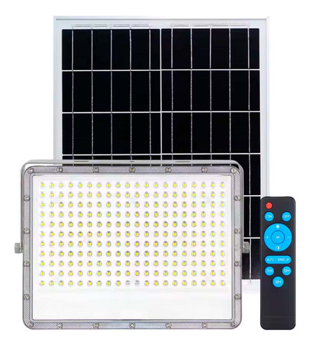 Reflector Panel Solar 400w Recargable Potente Luz Blanca Led