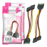 2x Cabos Sata Y Adaptador Energia Splitter Duplo 15cm Nfe