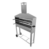 Churrasqueia Aluminio Inox Grande Espetinho Coifa+ Grelha