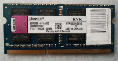 Memoria 2 Gb Kingston Ddr3