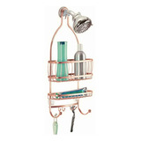 Idesign York Metal Wire Hanging Shower Caddy Rose Gold Color Oro Rosa