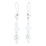 Arete Flor Swarovski Bola Lisa Pendientes Plata 925 Mujer