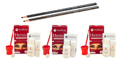 Sobrancelha Profissional Henna Makiaj 2 Lápis Dermatografico