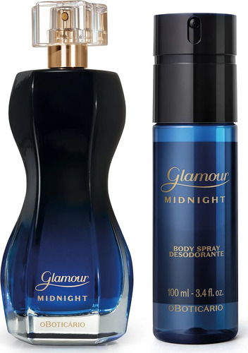 Kit Glamour Midnight Desodorante Colônia + Body Spray Desodorante - O Boticário