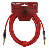Cable Guitarra Bajo Valeton 5mt Rojo Vgc-5r Premium