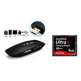 Leitor 3.0 Cartão Memória Usb Compact Flash 4gb Sandisk