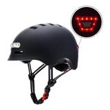 Casco Bicicleta Skate Street Con Luz Delantera Y Trasera 