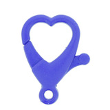 Mosquetão Plástico Coração - Azul - 01 Peça
