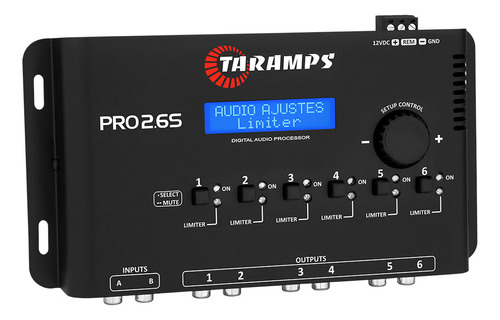 Processador De Audio Taramps Pro 2.6s Crossover 6 Canais