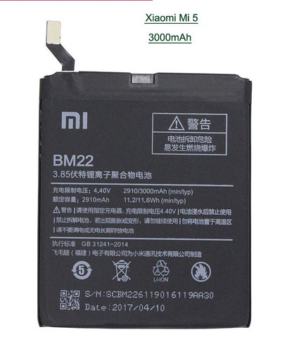 Bateria Xiaomi Mi 5 Mi 6 Mi6 3000mah Bm22 Bm39