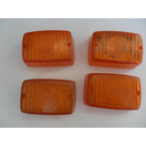 Lote 4 Plasticos Farol Antiguo Moto Motoneta Naranja