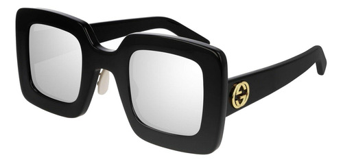 Gucci Gg0780s 004 Square Shape Negro Gris