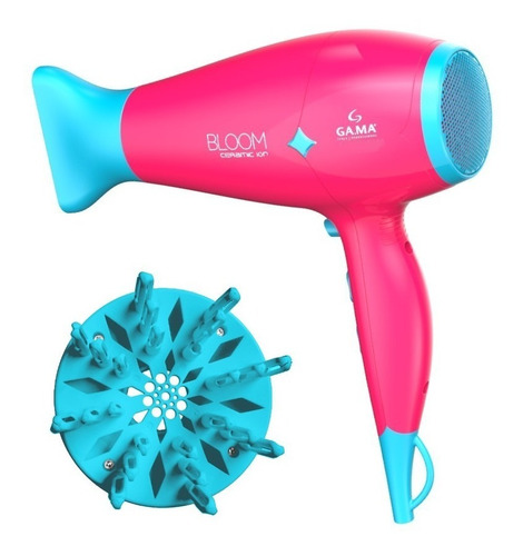 Secador De Pelo Gama Bloom Diamond Ceramic Ion Rosa