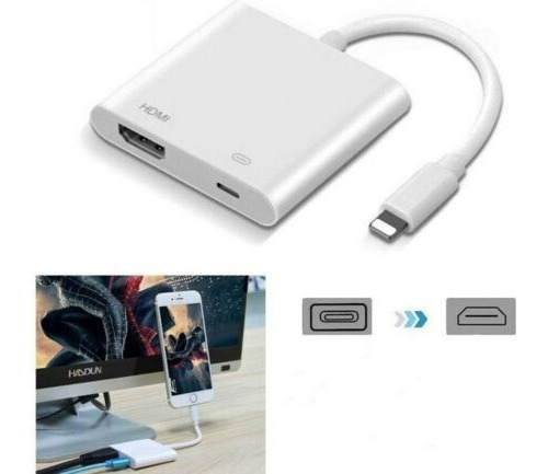 Adpatador Accesorios Notebook Lightning Hdmi Para iPhone