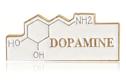 Pin Broche Metálico Ciencia Química Dopamina Laboratorio 