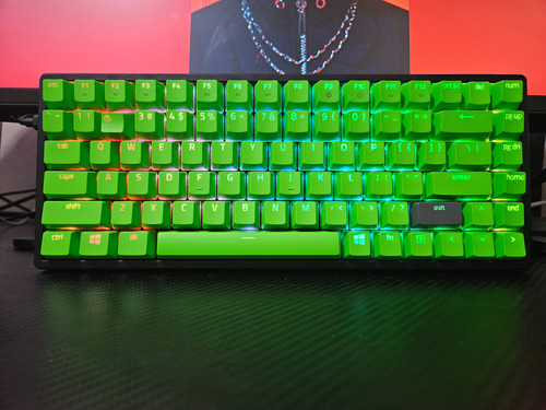 Teclado Mecânico Keychron K2 - Red Linear - Razer Keycaps