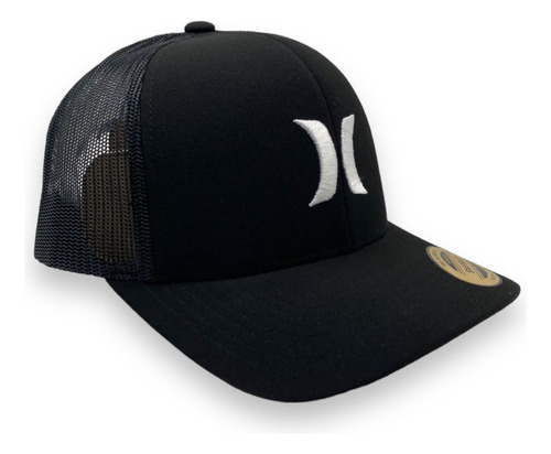 Gorra Hurley Del Mar Negra Con Logo Blanco Snapback