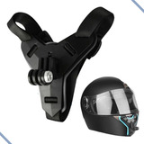 Suporte Queixo Para Capacete De Gopro Sjcam Câmeras De Ação Cor Preto