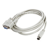 Cable De Descarga Db9p A 8p Din Rs232 Blanco De 8.2 Pies Par