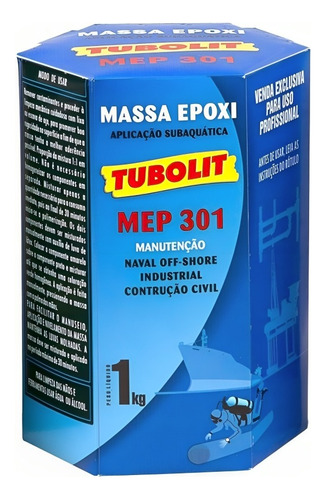 Massa Epoxi Tubolit Mep 301 - 1kg - Novo Link Na Descrição