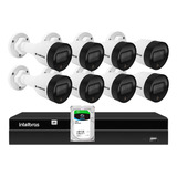 8 Câmeras Intelbras Vip Ip 1220b Colorvu Nvr 1408 Hd 1tb Sk