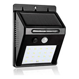 Refletor 30w Leds Energia Solar Área Externa Luminária Preto