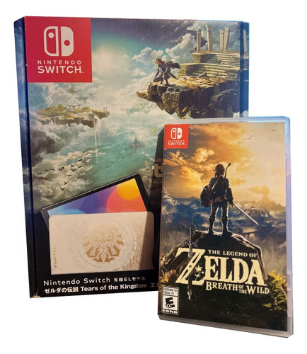 Console Nintendo Switch Oled Zelda Tears - Edição Especial + 3 Games De Brinde