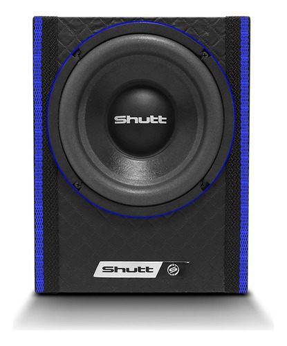 Caixa Som Shutt Ultra Slim Amplificada 500w Sub 8'' Led Neon