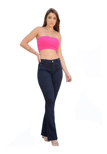 Calça Jeans Feminina Flare Levanta Bumbum Premium Blogueira